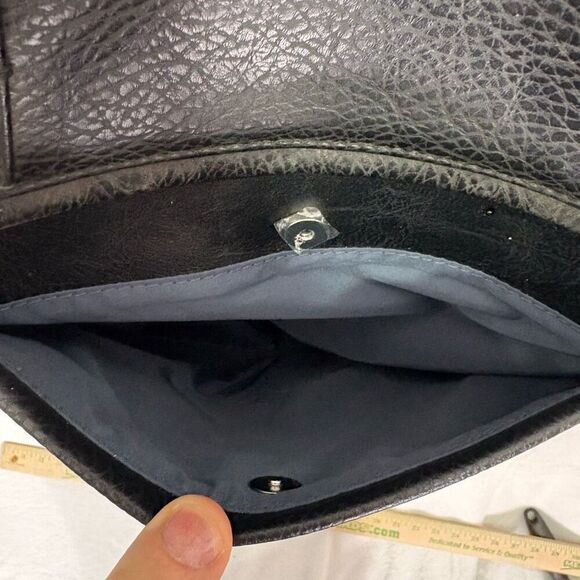 Matt & Nat Black Vegan Leather Large Tote Bag Purse with Long Strap - Picture 9 of 13